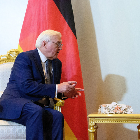 Bundespräsident Frank-Walter Steinmeier und Samia Suluhu Hassan, Präsidentin von Tansania