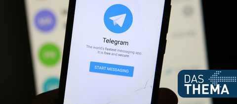 Telegram App auf einem Smartphone