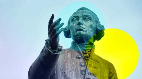 Eine Statue von Immanuel Kant
