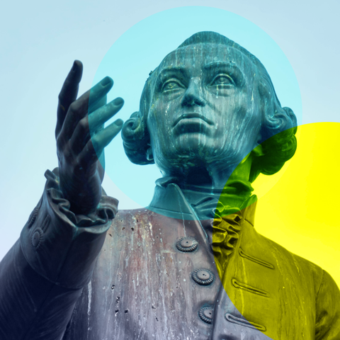 Eine Statue von Immanuel Kant