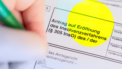 Antrag auf Eröffnung eines Insolvenzverfahrens