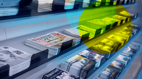 Zeitungen und Zeitschriften am Frankfurter Flughafen