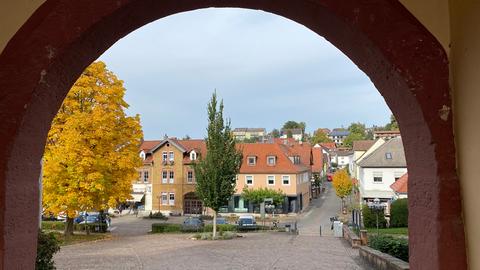 Ansicht Bad König vom Rathaus aus