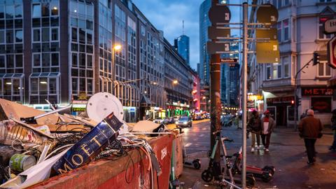 Abfall in het Bahnhofsviertel