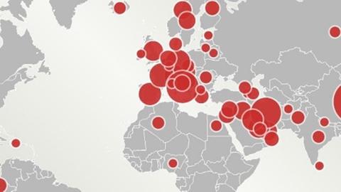 Weltkarte: Die Verbreitung des Coronavirus