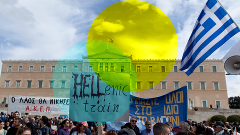 Proteste vor dem Parlament in Athen nach dem Zugunglück