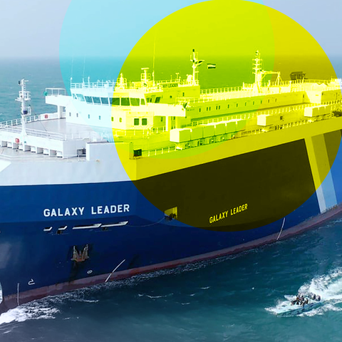 Schiff "Galaxy Leader" auf dem Roten Meer