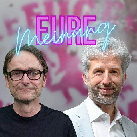 "Echt jetzt"-Host Oliver Günther (links) und Tübingens OB Boris Palmer
