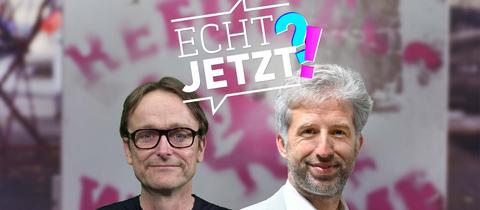 "Echt jetzt"-Host Oliver Günther und Tübingens OB Boris Palmer