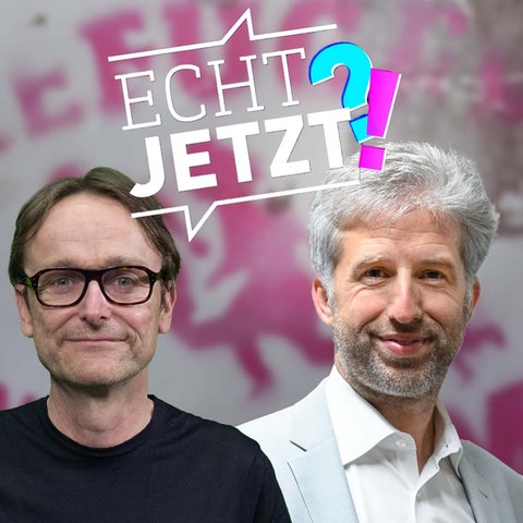 "Echt jetzt"-Host Oliver Günther und Tübingens OB Boris Palmer