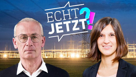 "Echt jetzt?"-Host Jens Borchers und Unternehmerin Stella Pazzi