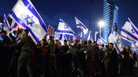 Protestierende in Israel