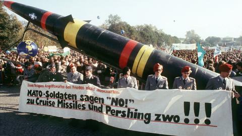 Demo gegen Nachrüstung im Oktober 1983