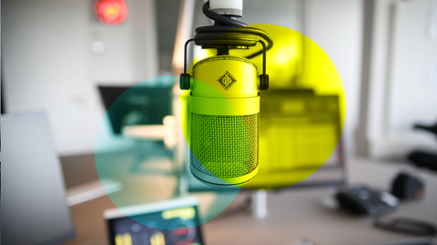 Mikrofon in einem Radio-Studio