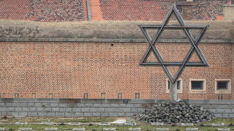 Davidstern im ehemaligen NS-Konzentrationslager Theresienstadt